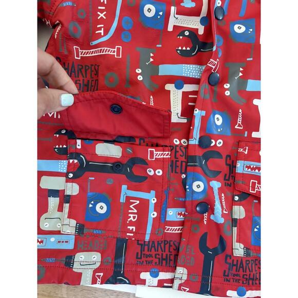 Hatley Mr. Fix It Tools Rain Jacket - Picture 4 of 11